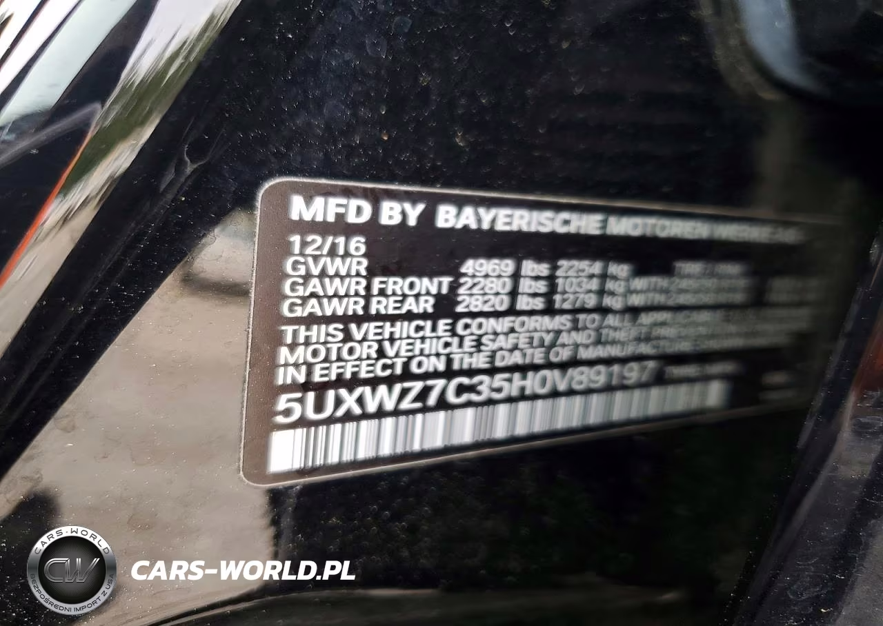2017 BMW X3 Sdrive28I VIN:5UXWZ7C35H0V89197 - 13