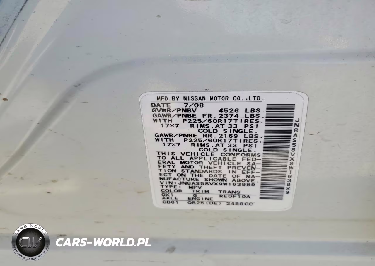 2009 Nissan Rogue S VIN:JN8AS58VX9W163989 - 13