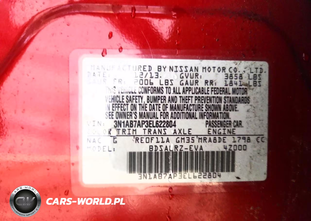 2014 Nissan Sentra Sr VIN:3N1AB7AP3EL622804 - 12