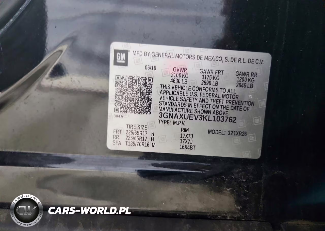 2019 Chevrolet Equinox Lt VIN:3GNAXUEV3KL103762 - 13