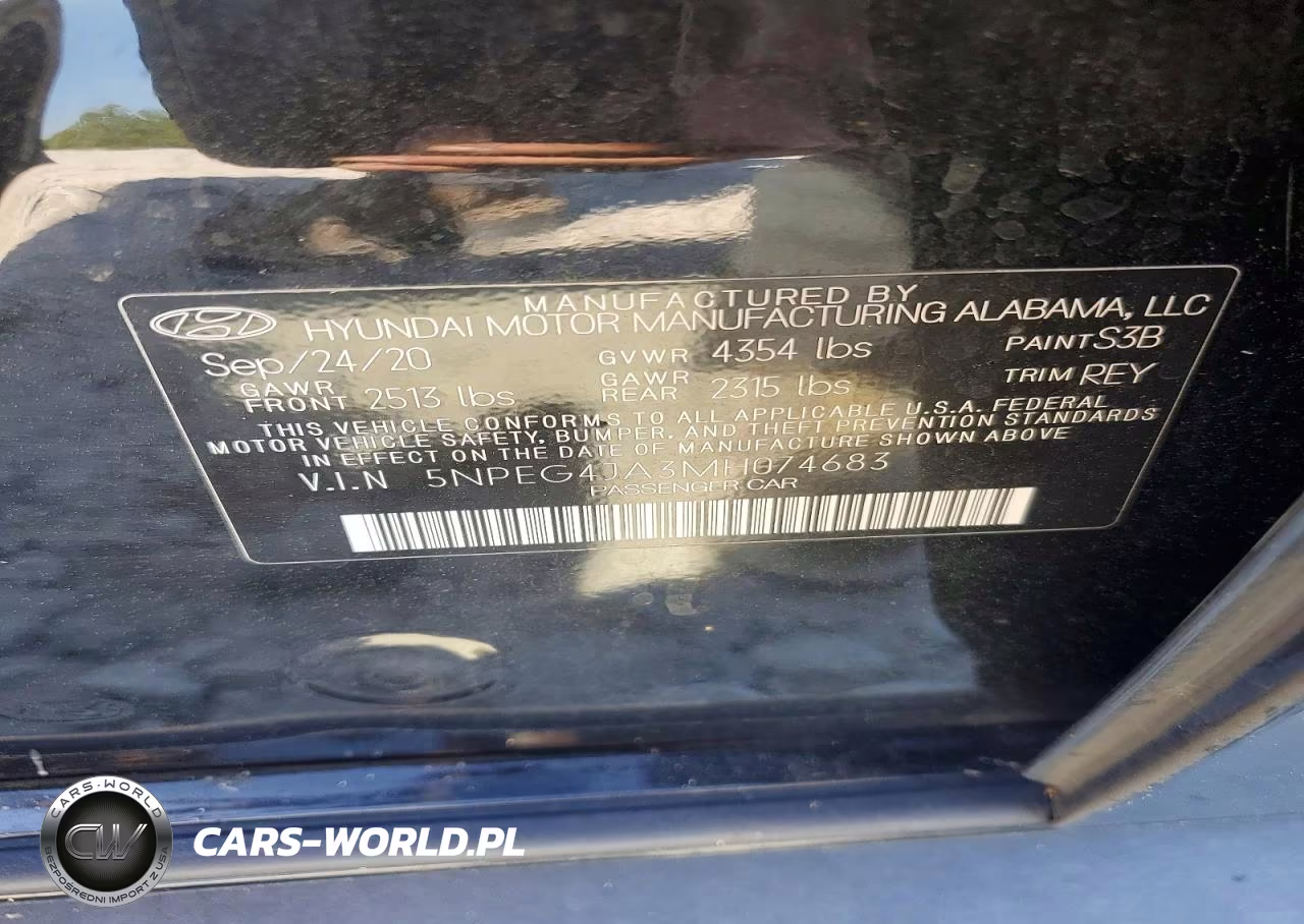 2021 Hyundai Sonata Se VIN:5NPEG4JA3MH074683 - 12