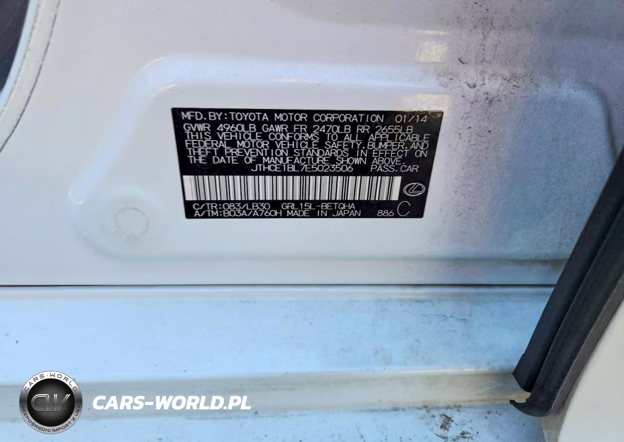 2014 Lexus Gs 350 VIN:JTHCE1BL7E5023506 - 12