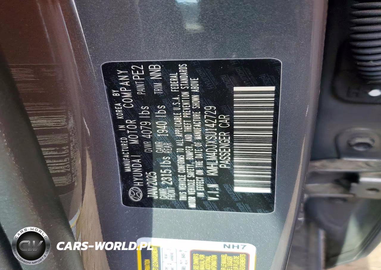 2025 Hyundai Elantra Hybrid Blue VIN:KMHLM4DJXSU142729 - 12