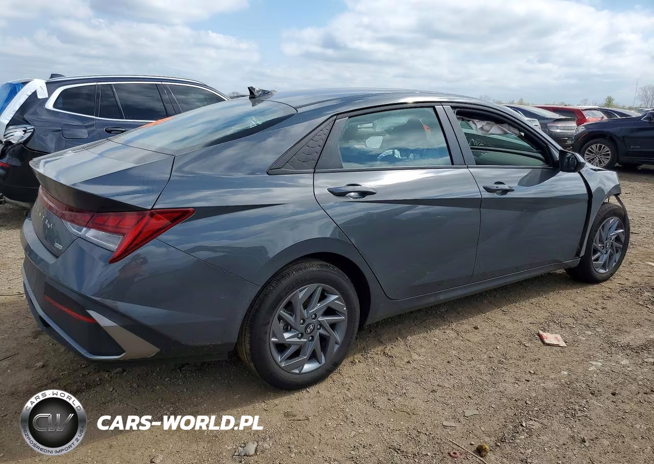 2025 Hyundai Elantra Hybrid Blue VIN:KMHLM4DJXSU142729 - 3