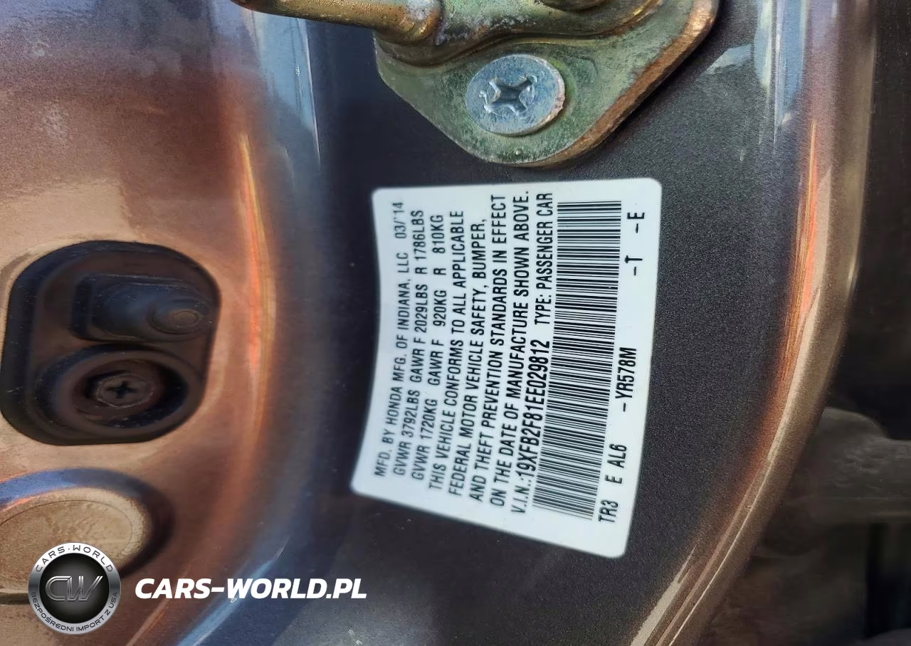 2014 Honda Civic Ex VIN:19XFB2F81EE029812 - 12