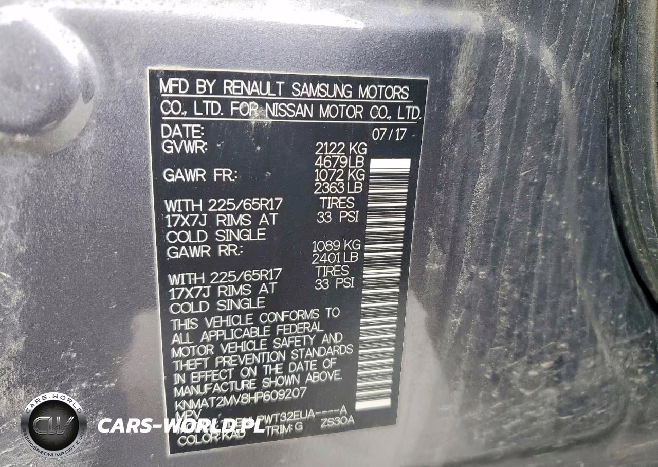2017 Nissan Rogue S VIN:KNMAT2MV8HP609207 - 12