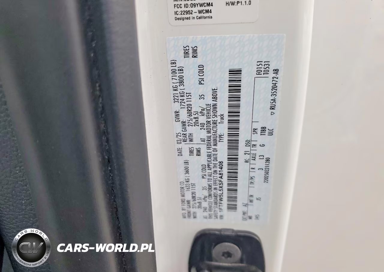 2025 Ford F150 Lariat VIN:1FTFW5L5XSFA81408 - 12