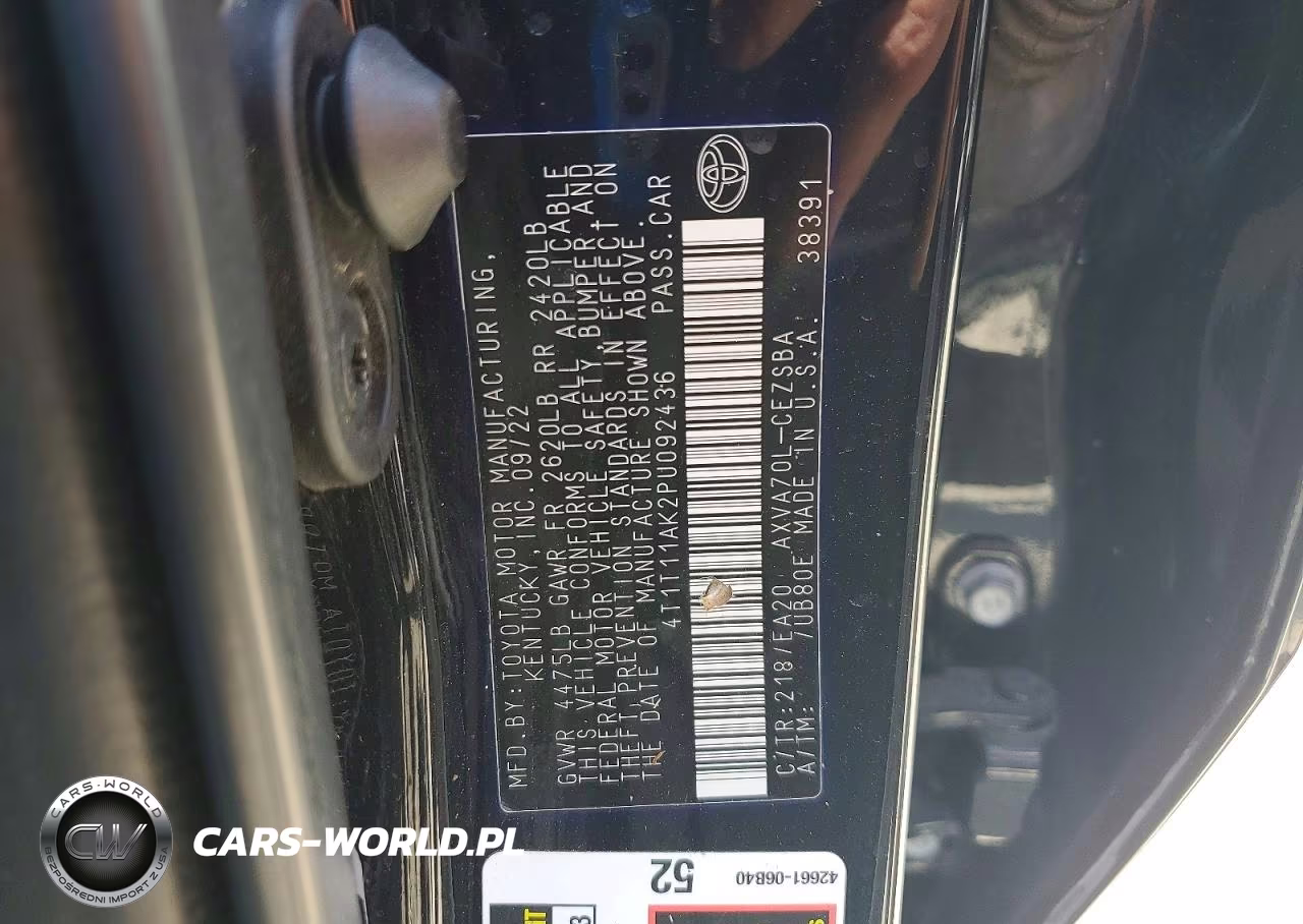 2023 Toyota Camry Se VIN:4T1T11AK2PU092436 - 12