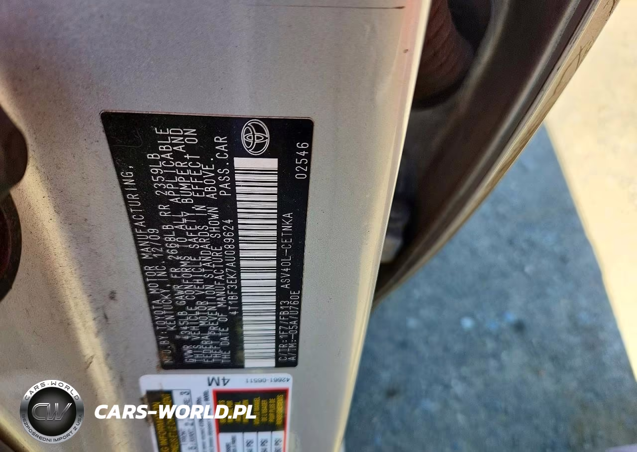 2010 Toyota Camry Base VIN:4T1BF3EK7AU089624 - 12