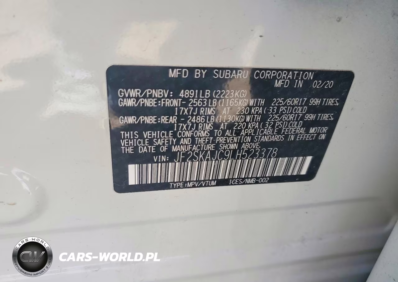 2020 Subaru Forester Premium VIN:JF2SKAJC9LH523378 - 12