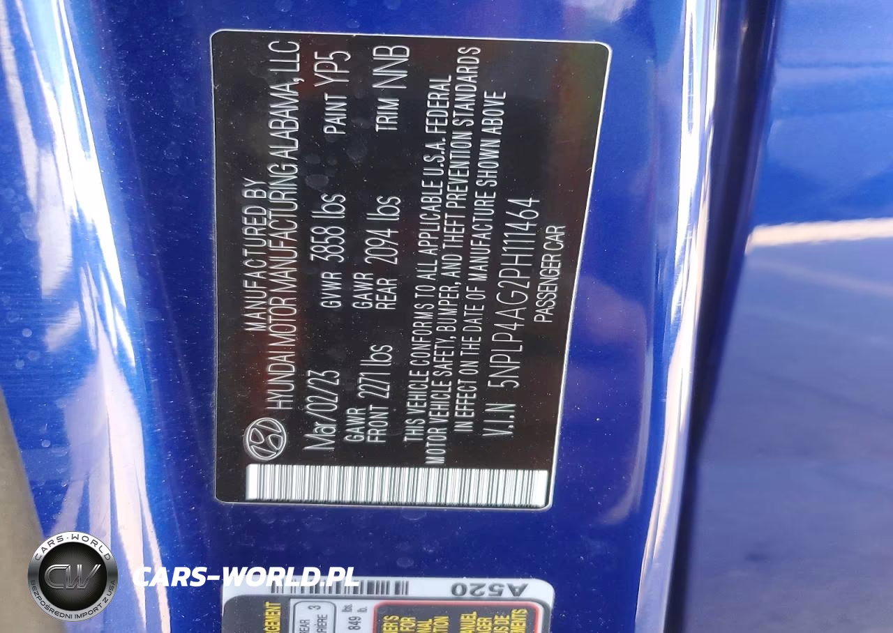 2023 Hyundai Elantra Limited VIN:5NPLP4AG2PH111464 - 12
