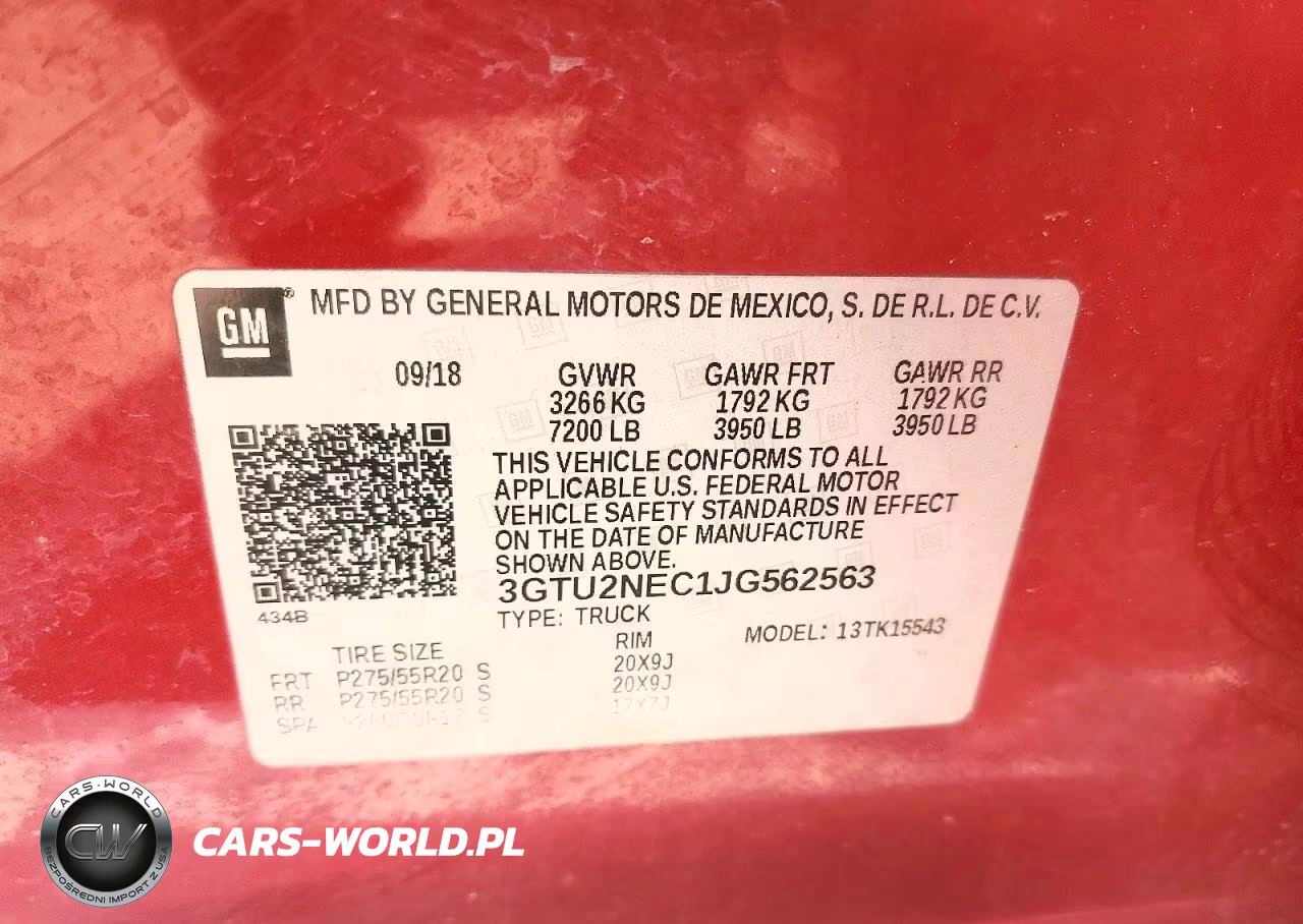 2018 GMC Sierra K1500 Slt VIN:3GTU2NEC1JG562563 - 12