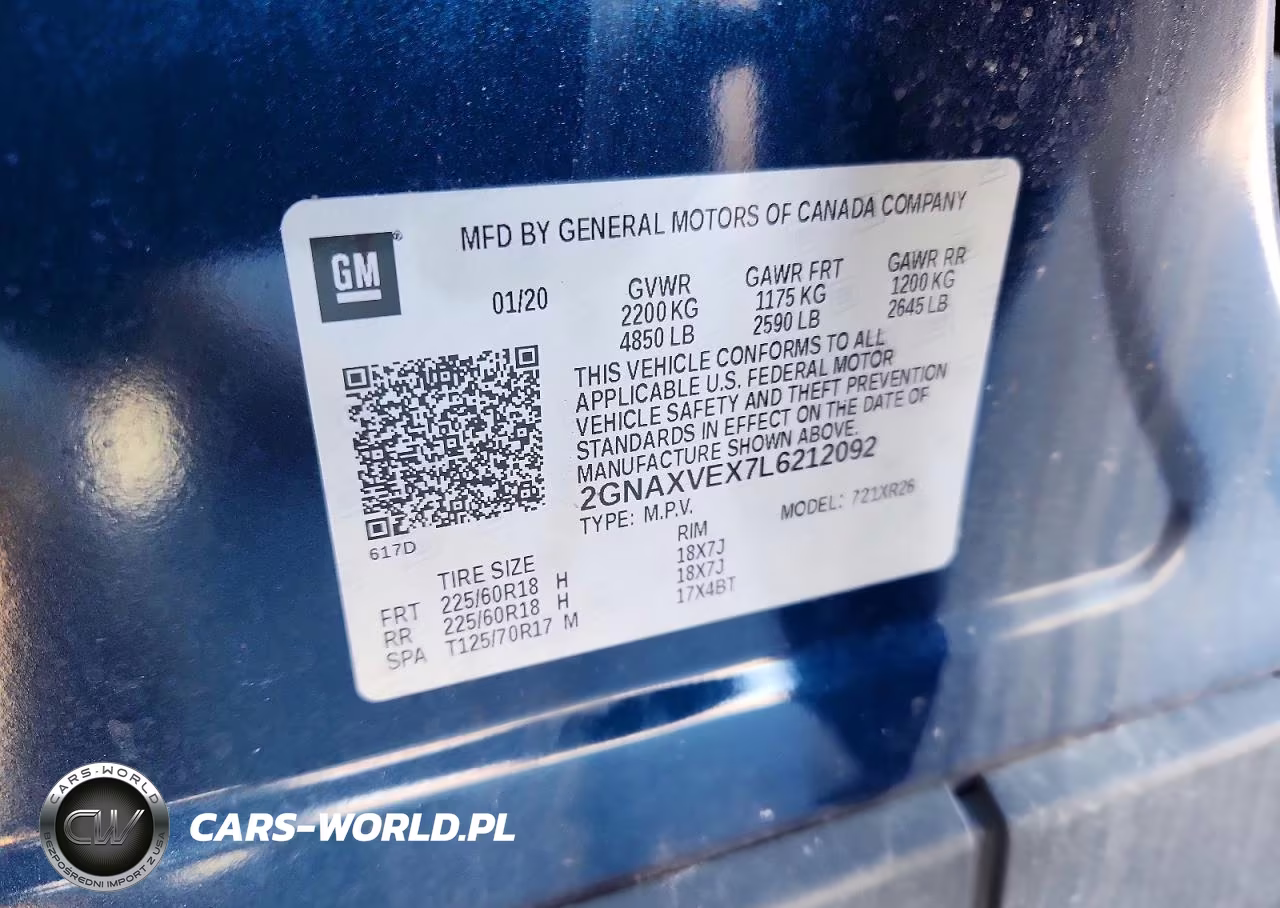 2020 Chevrolet Equinox Lt VIN:2GNAXVEX7L6212092 - 12