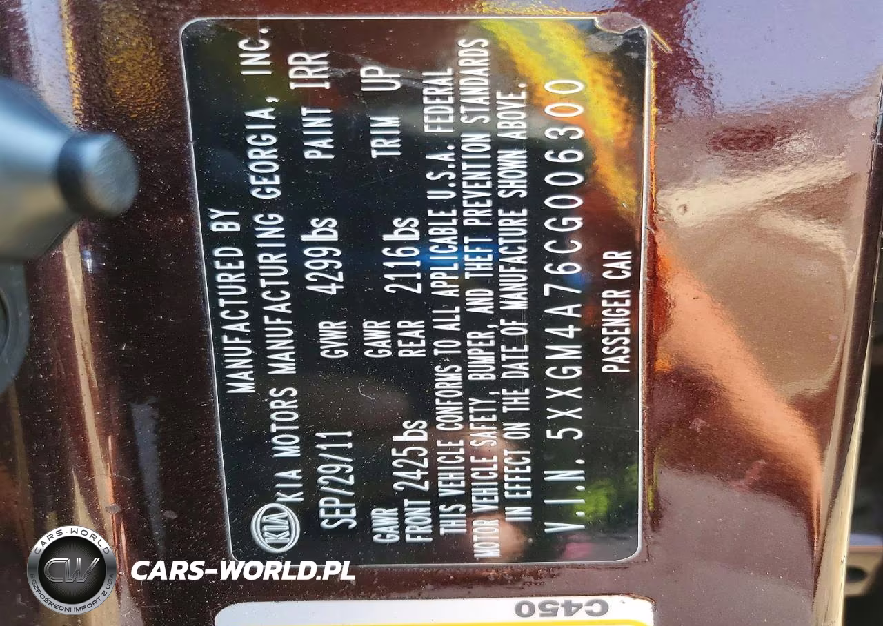 2012 Kia Optima Lx VIN:5XXGM4A76CG006300 - 12