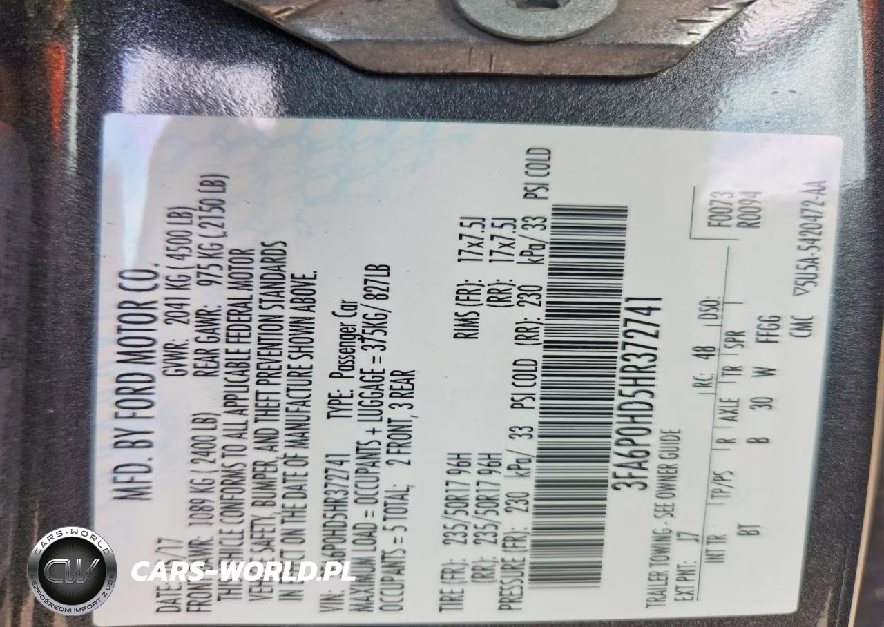 2017 Ford Fusion Se VIN:3FA6P0HD5HR372741 - 13
