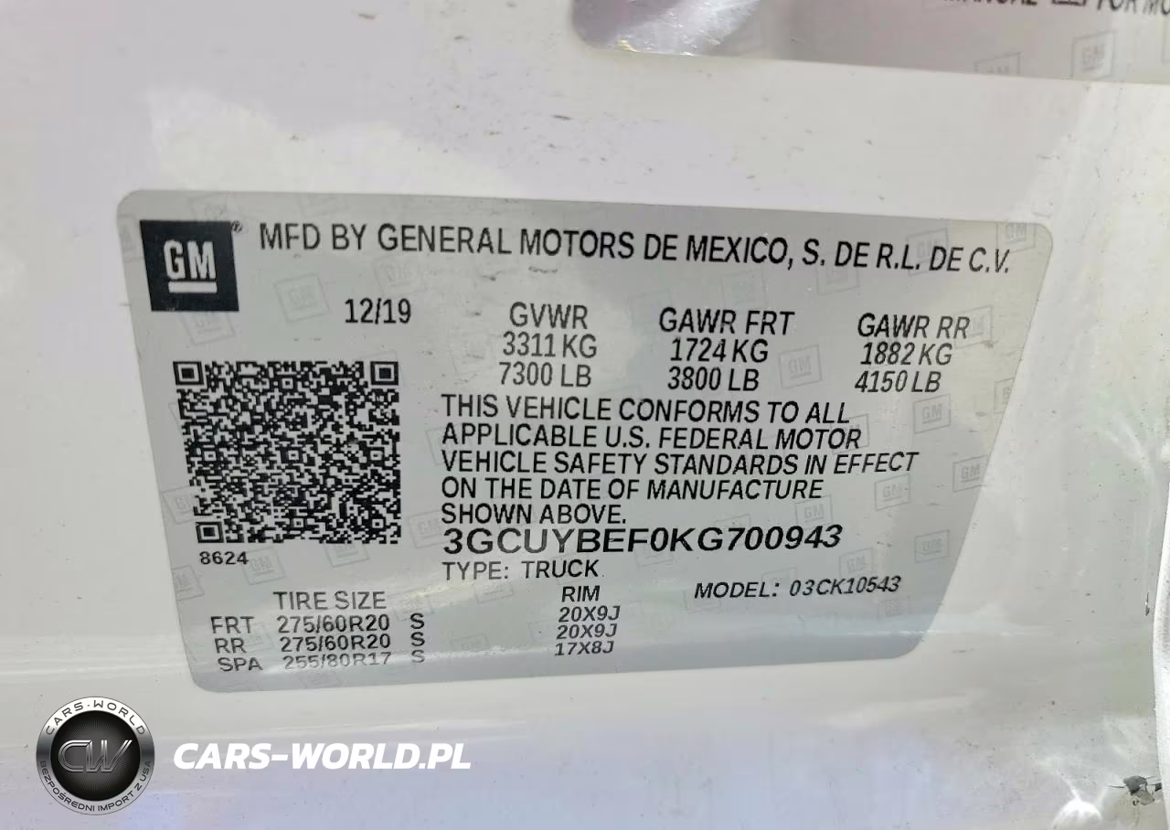 2019 Chevrolet Silverado K1500 Custom VIN:3GCUYBEF0KG700943 - 12