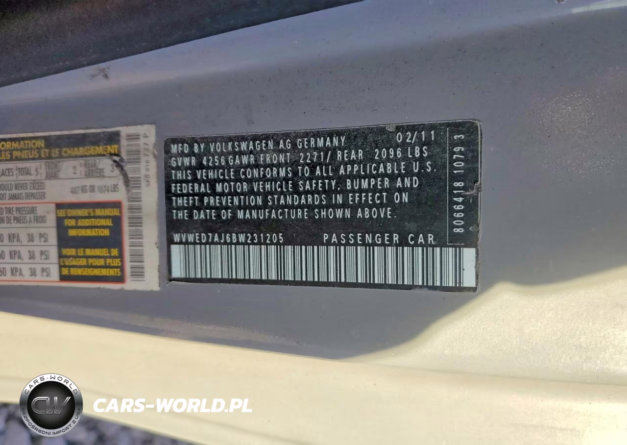 2011 Volkswagen Gti VIN:WVWED7AJ6BW231205 - 12