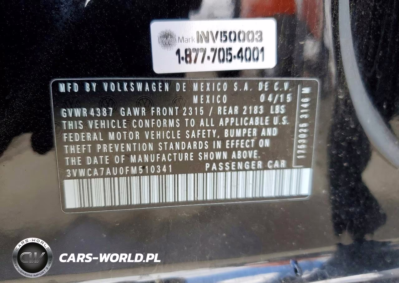 2015 Volkswagen Golf Sportwagen Tdi S VIN:3VWCA7AU0FM510341 - 13