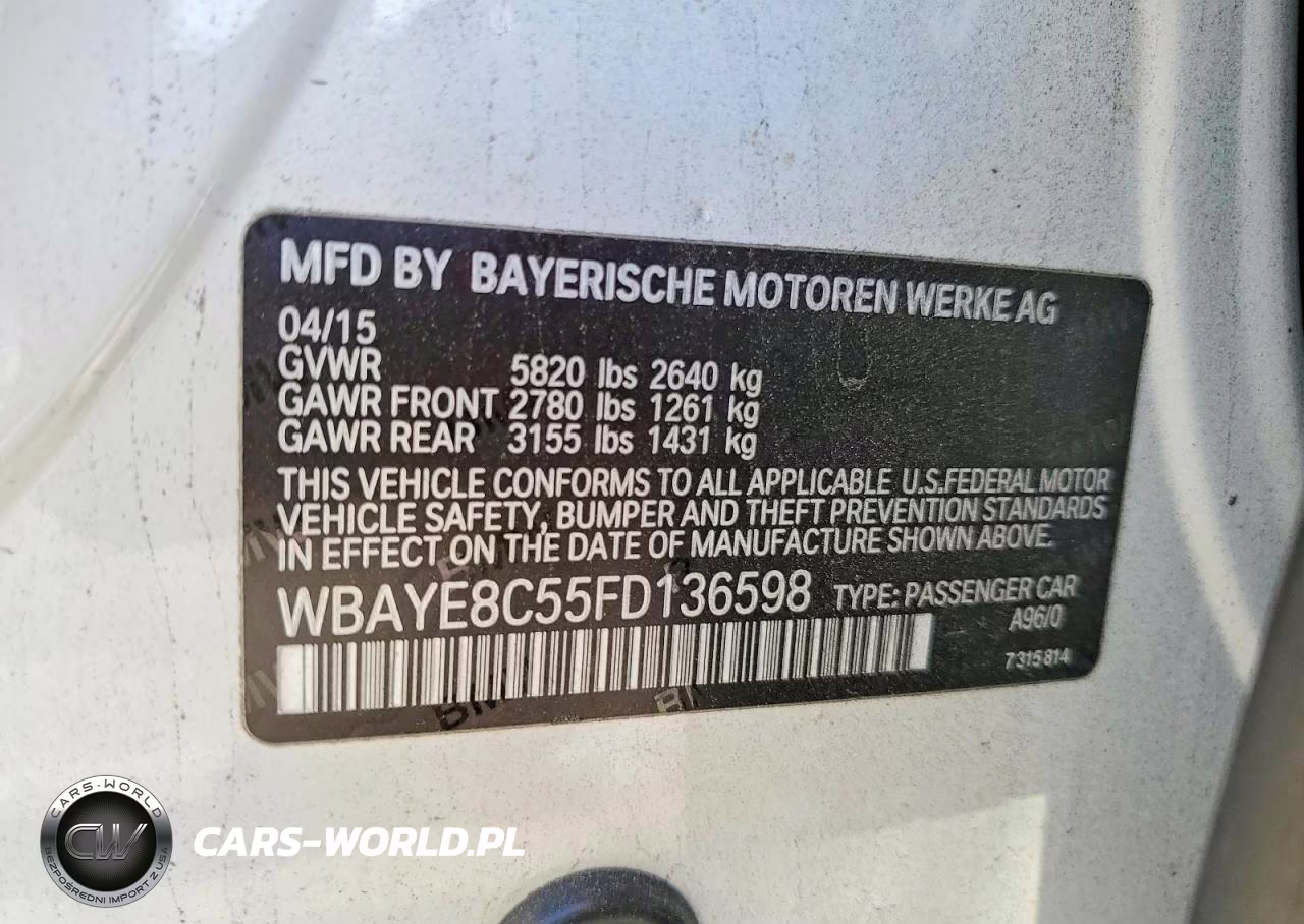 2015 BMW Alpina B7 VIN:WBAYE8C55FD136598 - 12