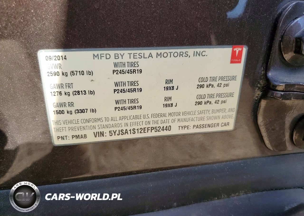 2014 Tesla Model S VIN:5YJSA1S12EFP52440 - 12