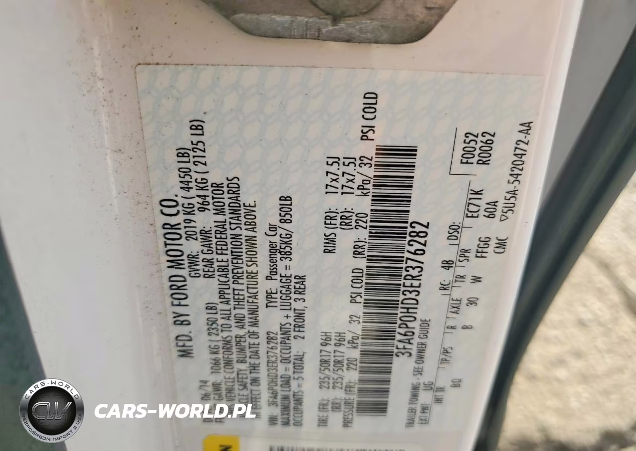 2014 Ford Fusion Se VIN:3FA6P0HD3ER376282 - 12