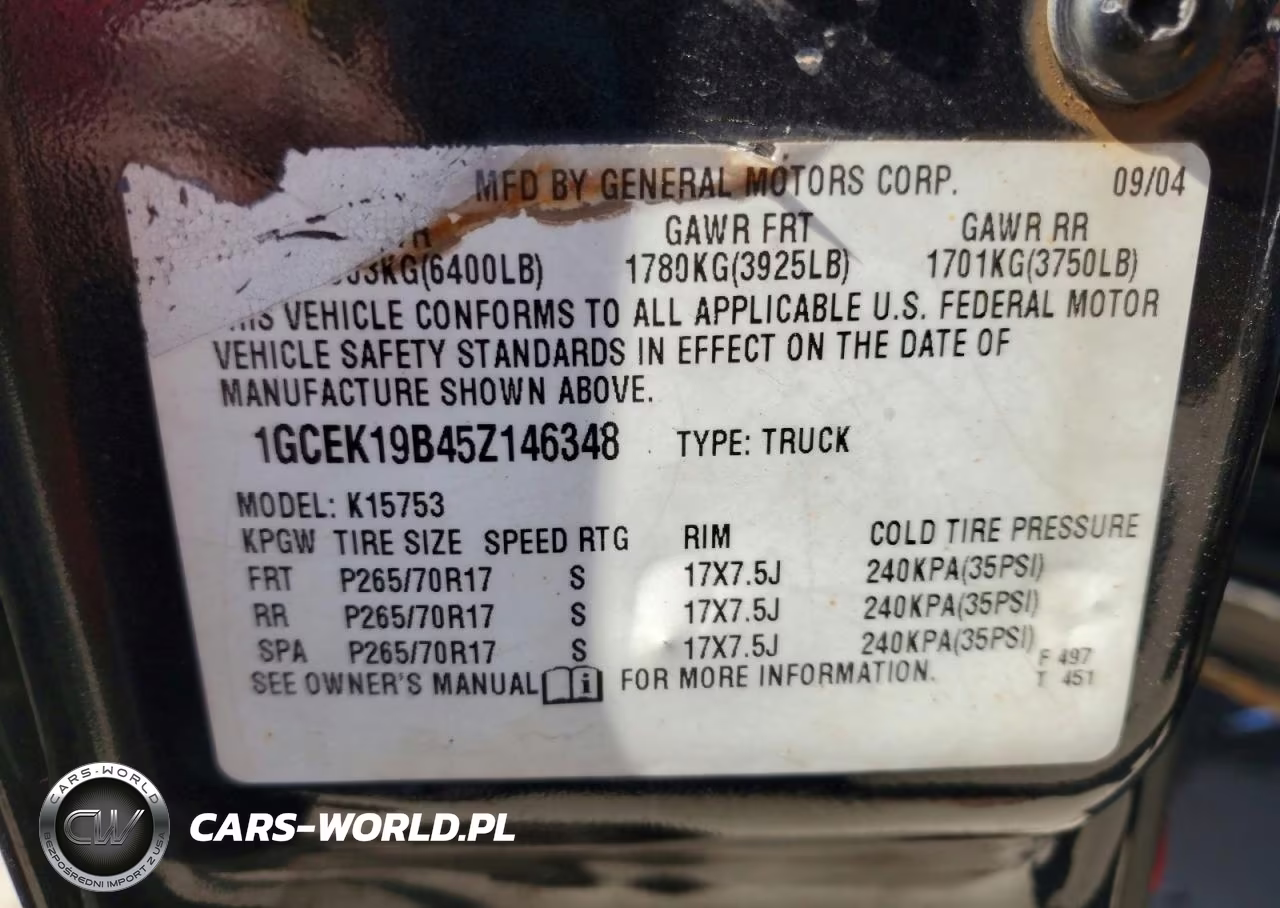 2005 Chevrolet Silverado K1500 VIN:1GCEK19B45Z146348 - 12
