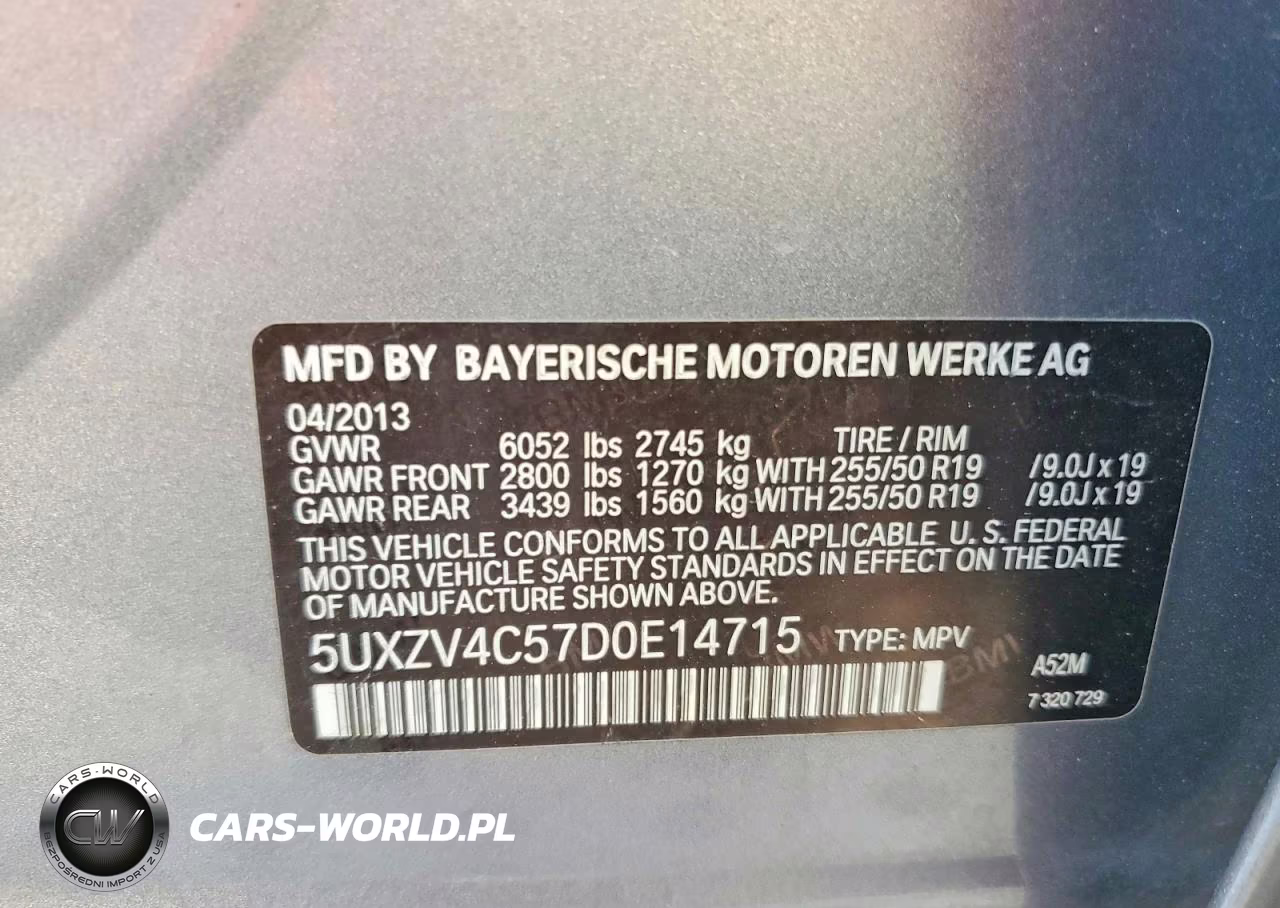 2013 BMW X5 xDrive35I VIN:5UXZV4C57D0E14715 - 13
