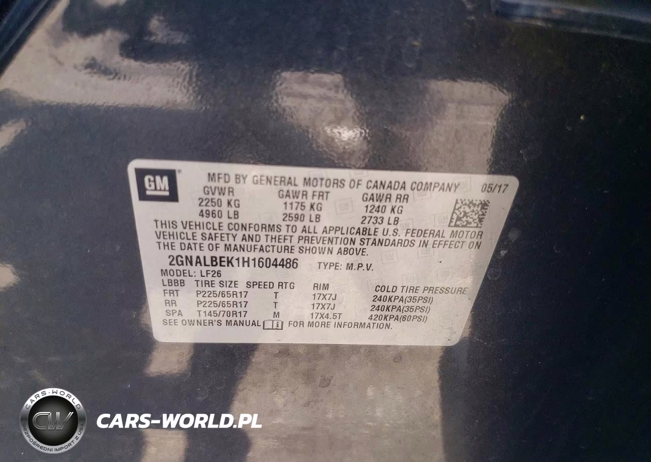 2017 Chevrolet Equinox Ls VIN:2GNALBEK1H1604486 - 13