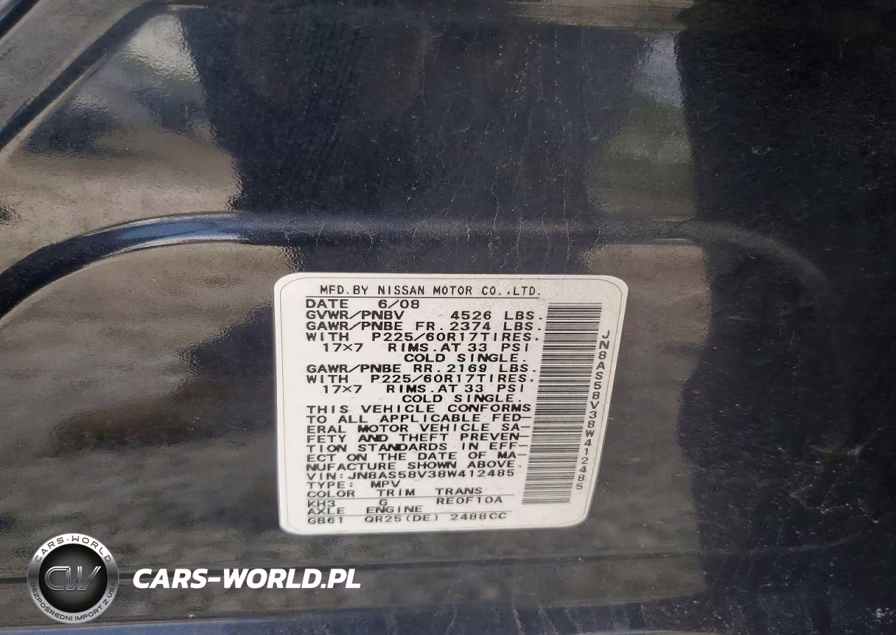 2008 Nissan Rogue VIN:JN8AS58V38W412485 - 13