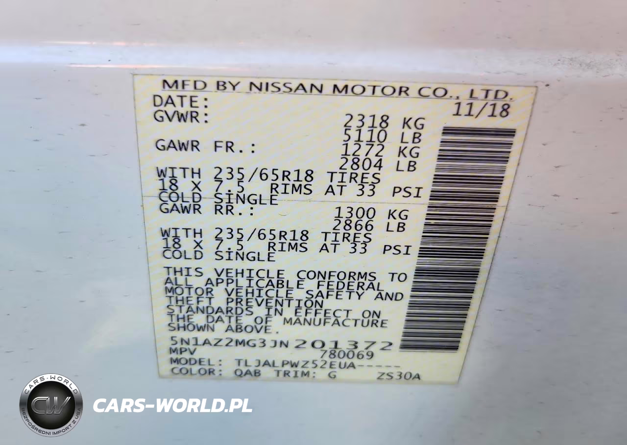 2018 Nissan Murano S VIN:5N1AZ2MG3JN201372 - 14