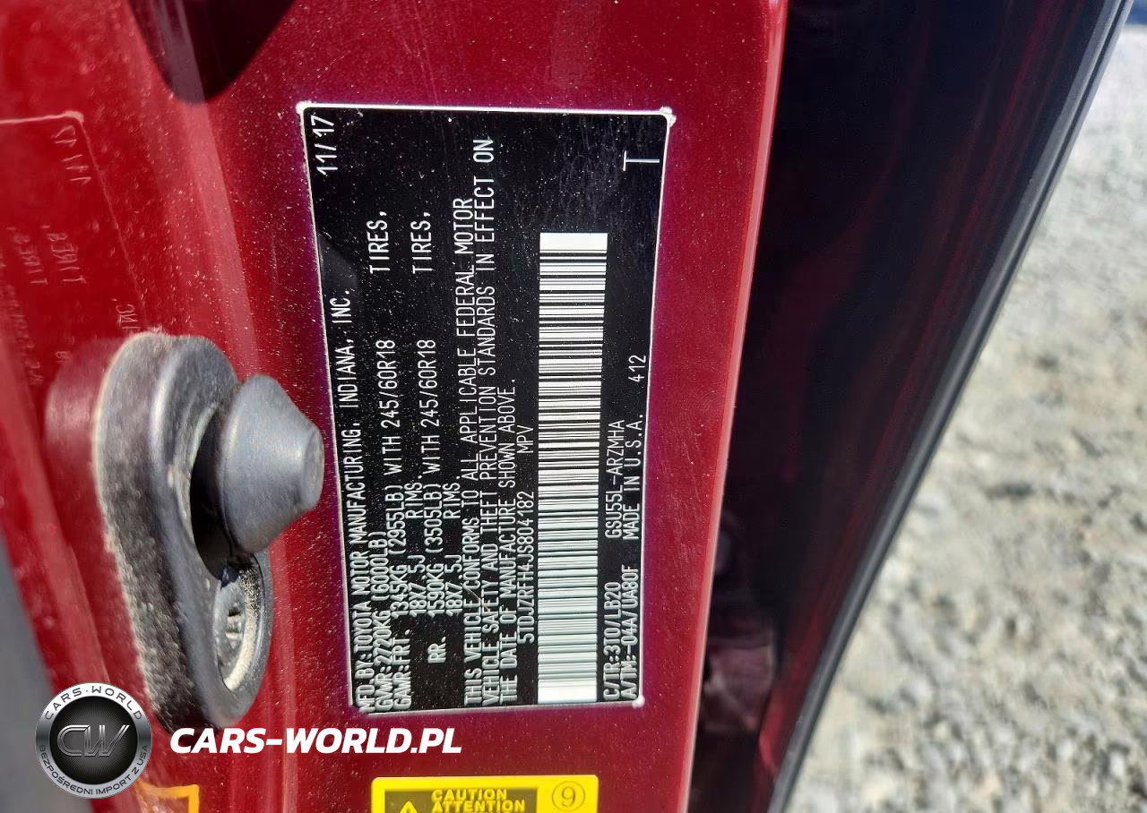 2018 Toyota Highlander Xle VIN:5TDJZRFH4JS804182 - 13