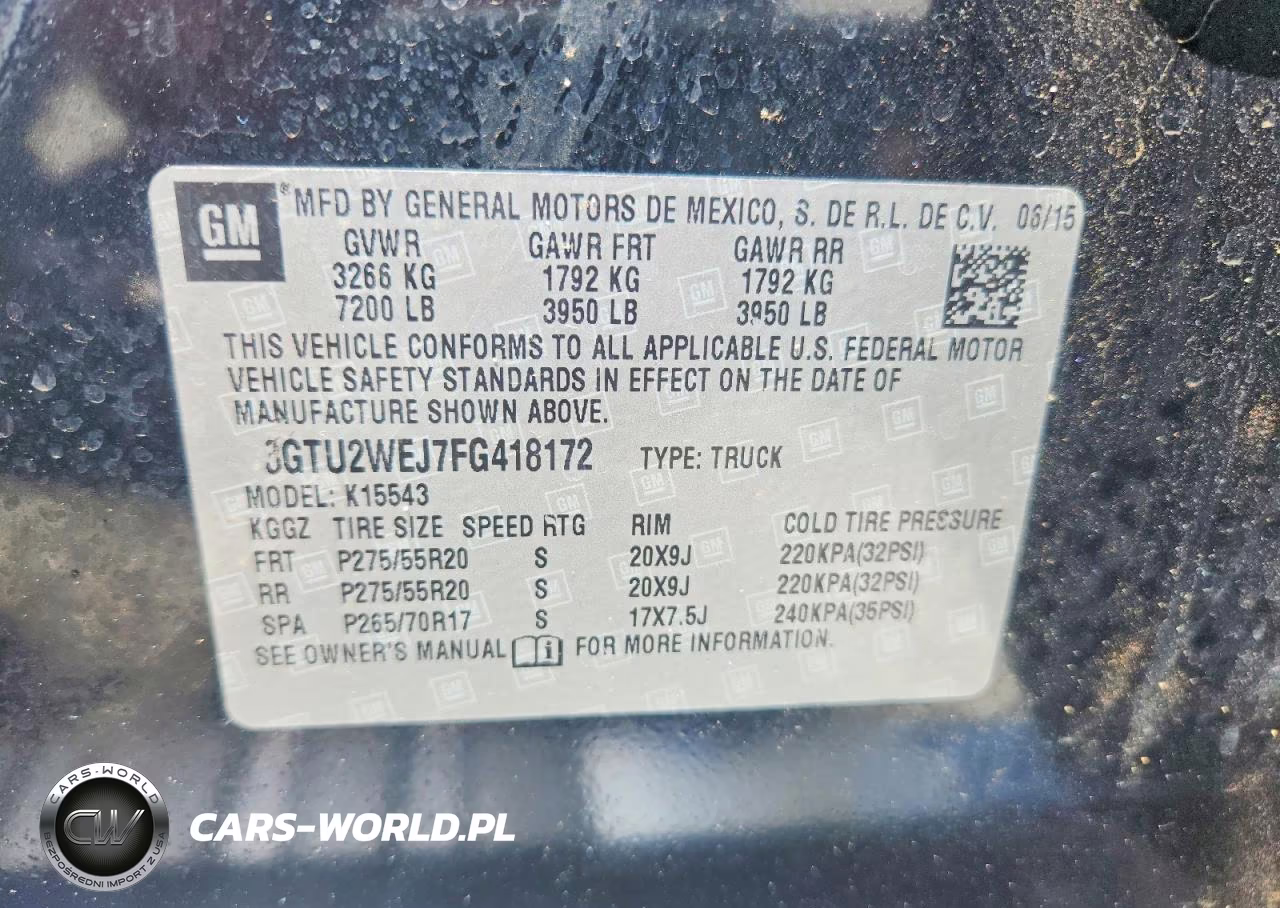 2015 GMC Sierra K1500 Denali VIN:3GTU2WEJ7FG418172 - 12