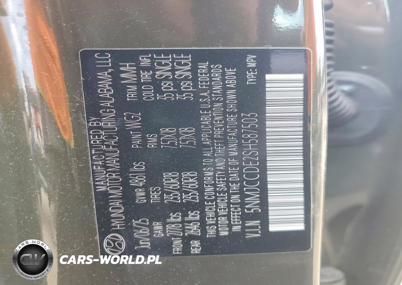 2025 Hyundai Tucson Sel VIN:5NMJCCDE2SH587503 - 13