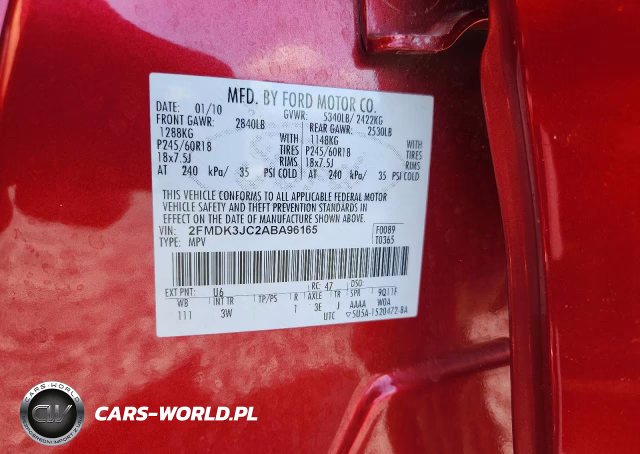 2010 Ford Edge Sel VIN:2FMDK3JC2ABA96165 - 14