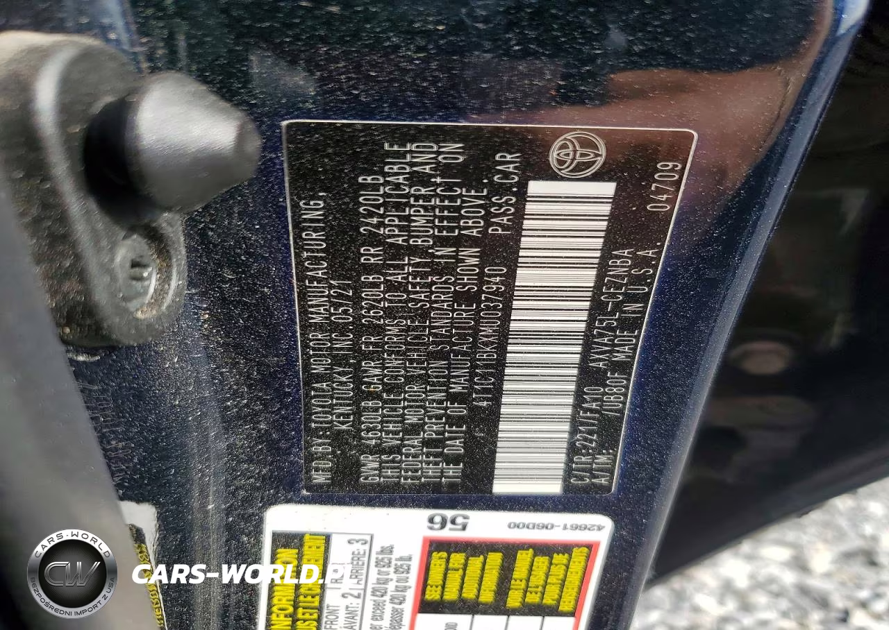 2021 Toyota Camry Le VIN:4T1C11BKXMU037940 - 13