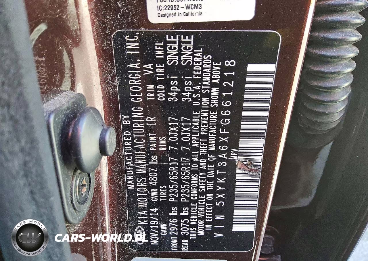 2015 Kia Sorento Lx VIN:5XYKT3A6XFG661218 - 13