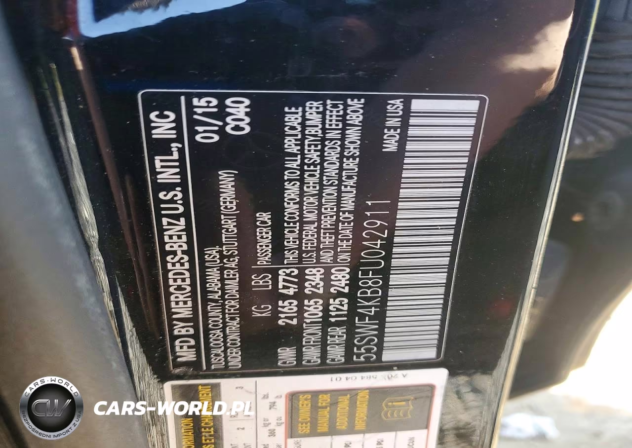 2015 Mercedes-Benz C 300 4Matic VIN:55SWF4KB8FU042911 - 12