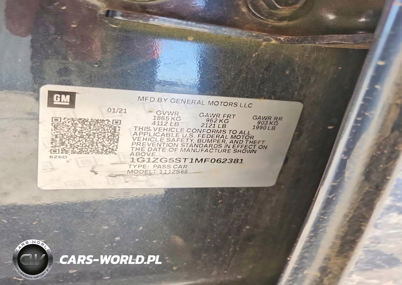2021 Chevrolet Malibu Rs VIN:1G1ZG5ST1MF062381 - 12