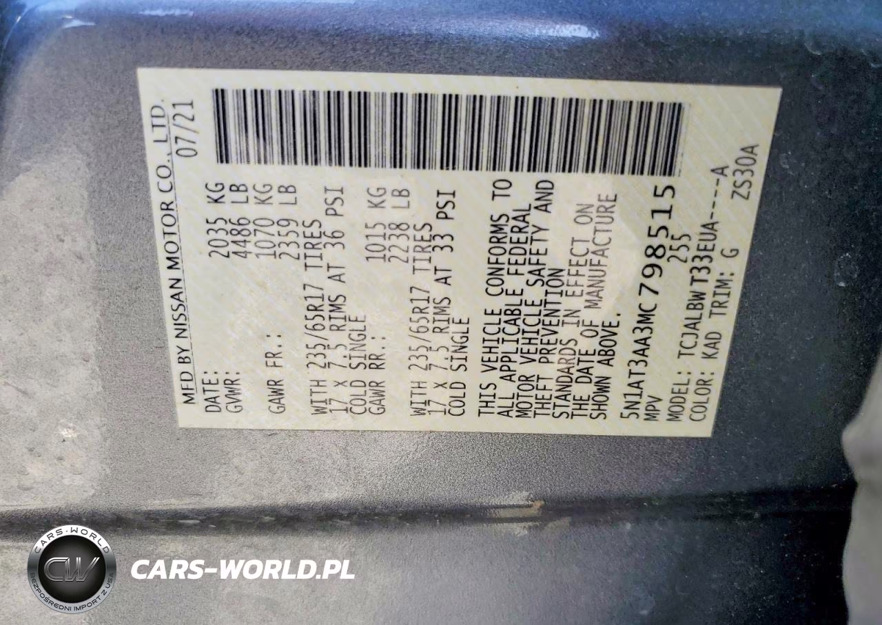 2021 Nissan Rogue S VIN:5N1AT3AA3MC798515 - 13