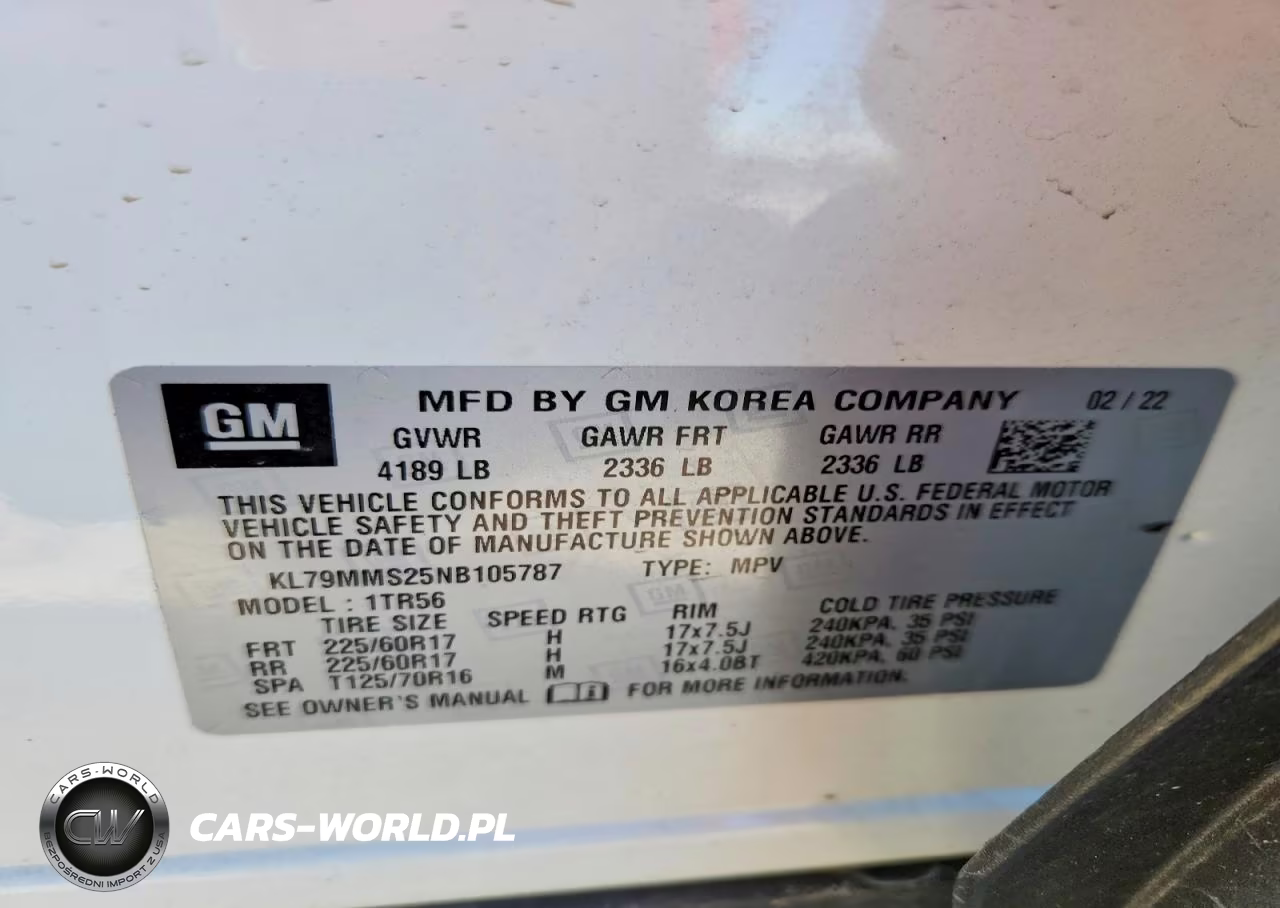 2022 Chevrolet Trailblazer Ls VIN:KL79MMS25NB105787 - 12