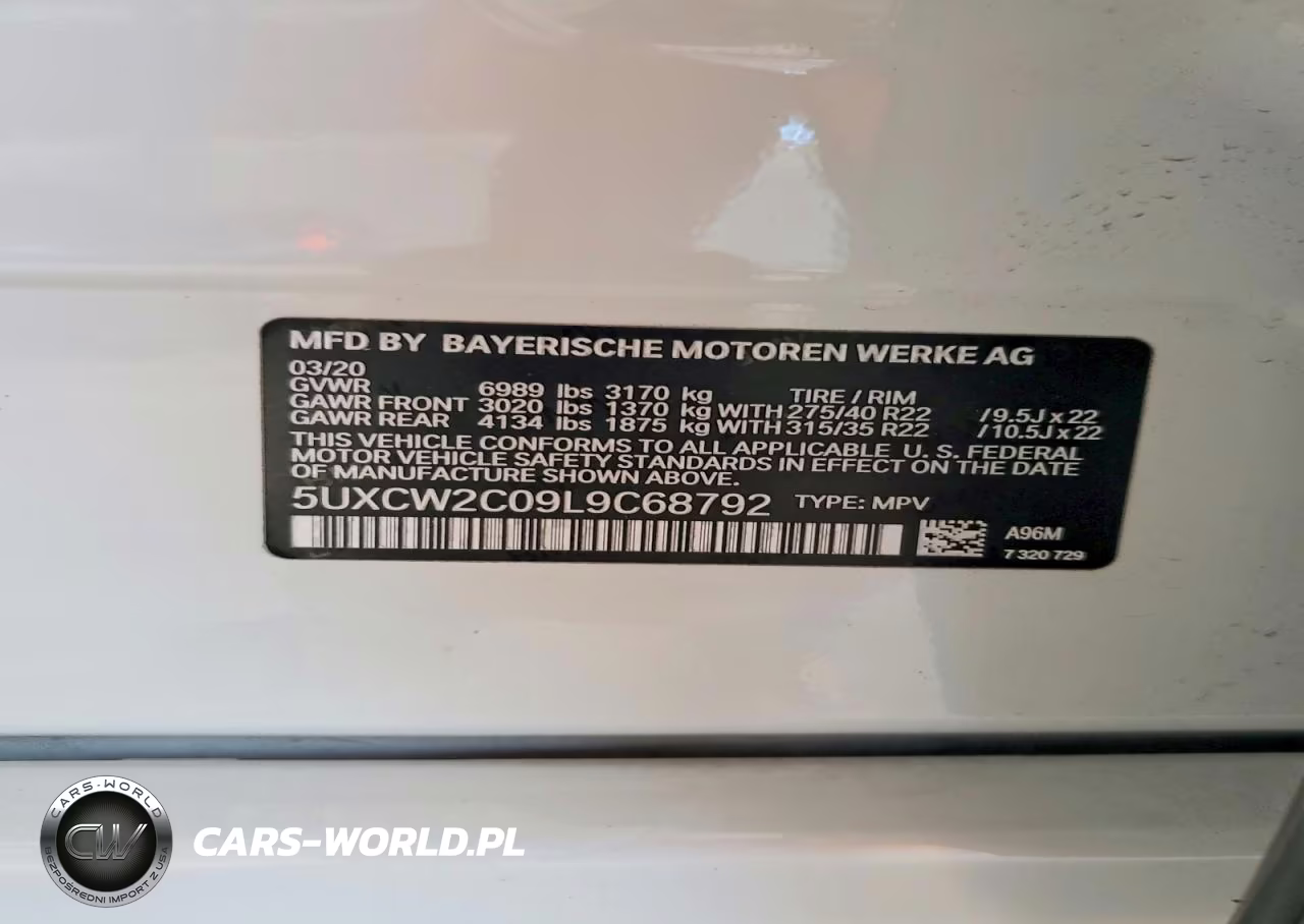 2020 BMW X7 xDrive40I VIN:5UXCW2C09L9C68792 - 14