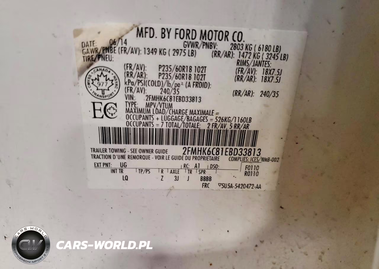 2014 Ford Flex Sel VIN:2FMHK6C81EBD33813 - 13