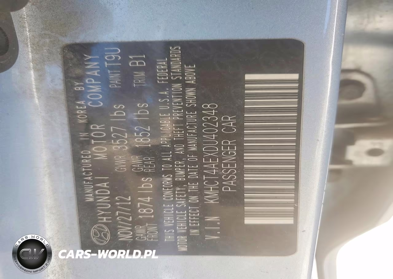 2013 Hyundai Accent Gls VIN:KMHCT4AEXDU402348 - 12