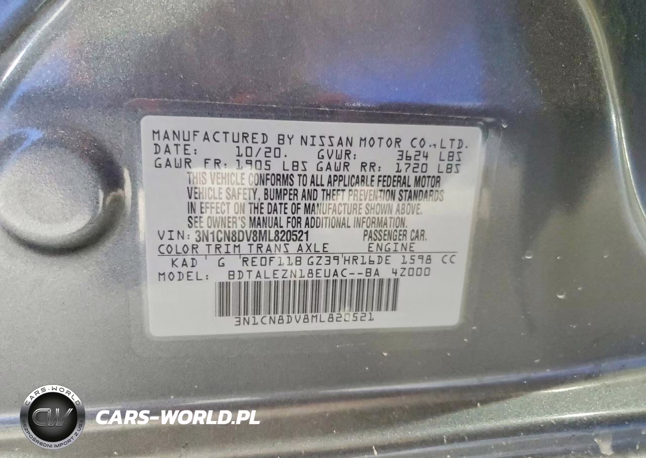 2021 Nissan Versa S VIN:3N1CN8DV8ML820521 - 12