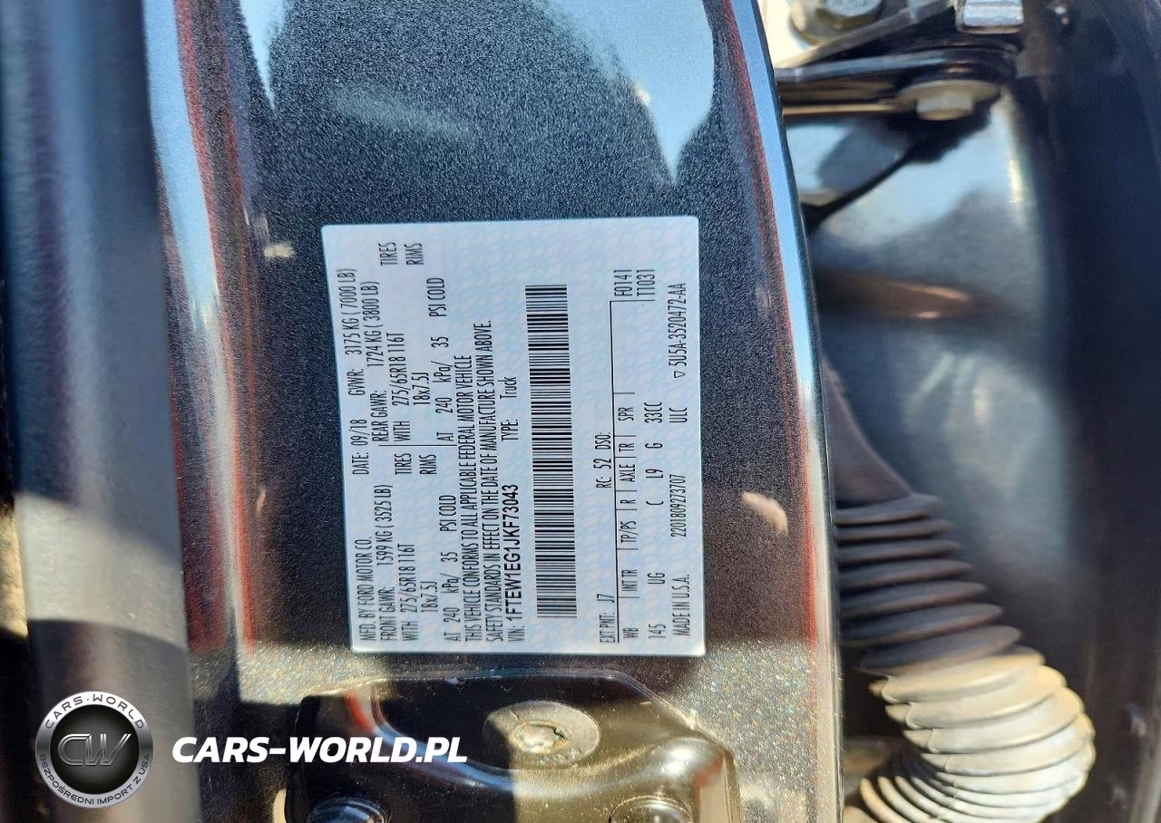 2018 Ford F150 Supercrew VIN:1FTEW1EG1JKF73043 - 12