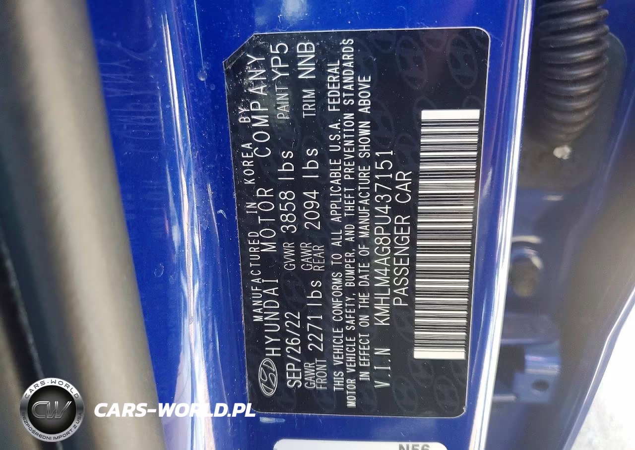 2023 Hyundai Elantra Sel VIN:KMHLM4AG8PU437151 - 12