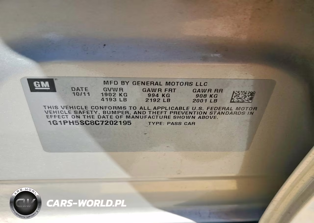 2012 Chevrolet Cruze Ltz VIN:1G1PH5SC8C7202195 - 12