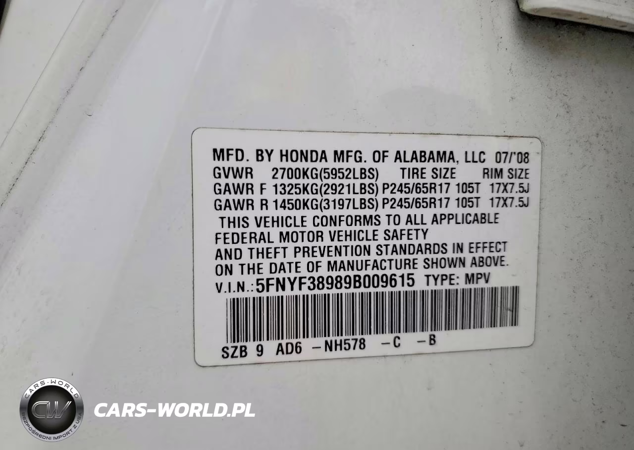 2009 Honda Pilot Touring VIN:5FNYF38989B009615 - 13