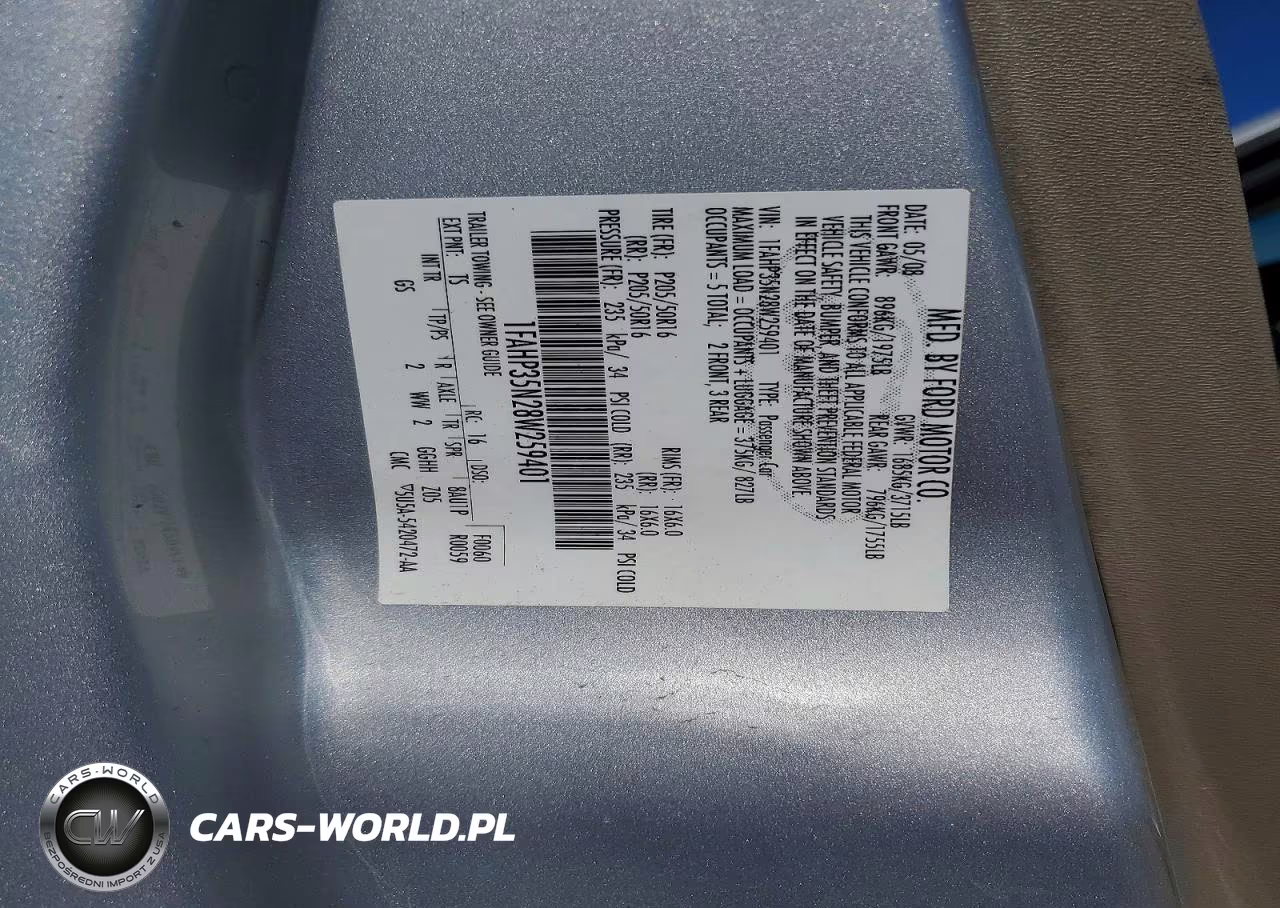 2008 Ford Focus Se VIN:1FAHP35N28W259401 - 12