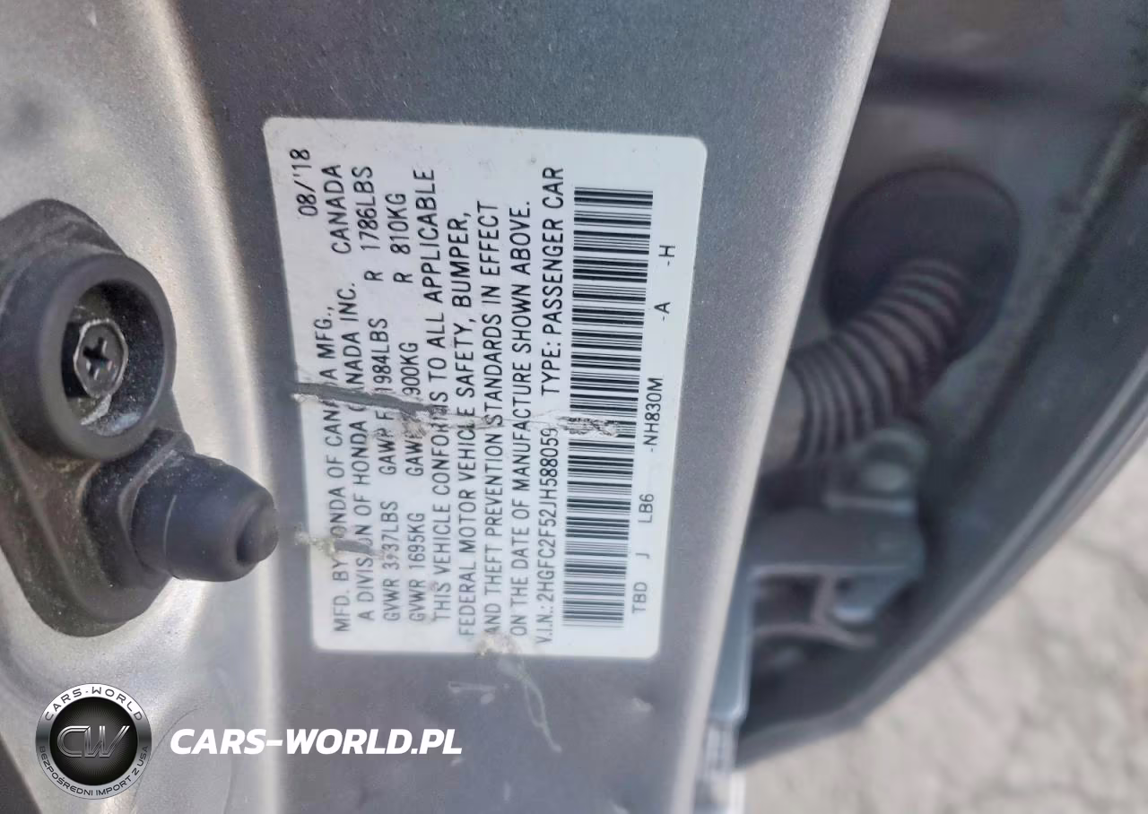 2018 Honda Civic Lx VIN:2HGFC2F52JH588059 - 13
